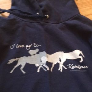 Navy hoodie, small.